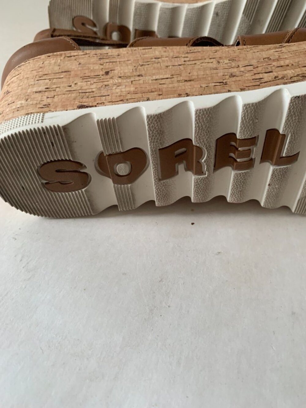 SOREL CAMERON LACE UP WOMENS PLATFORM SHOES SANDALS BROWN SIZE 8.5 WORN ONCE - Picture 14 of 14
